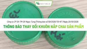 Thông báo thay đổi khuôn nắp chai sản phẩm